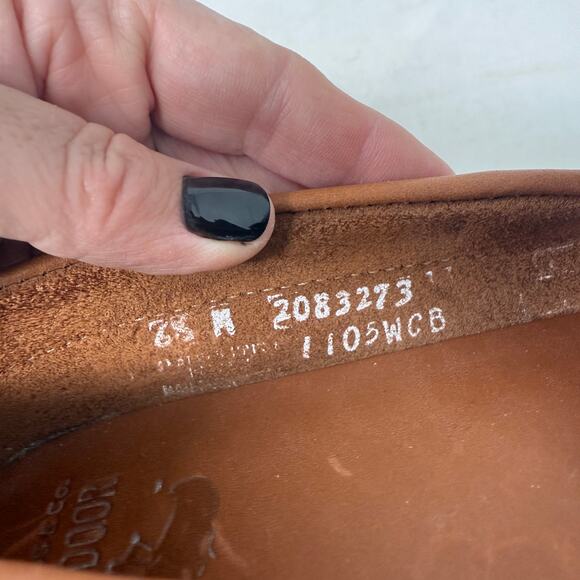 Vintage G.H. Bass & Co Fringe Moccasin Boat Shoes Brown Leather Size 7 - Picture 14 of 15